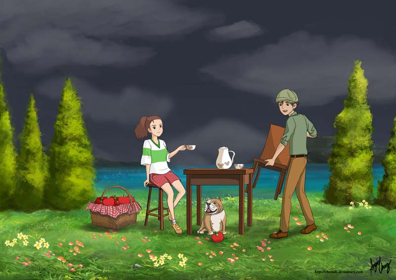 make this image ghibli style