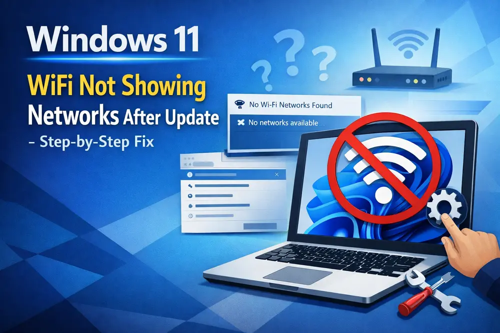 Windows 11 WiFi Not Showing Networks After Update – Step-by-Step Fix