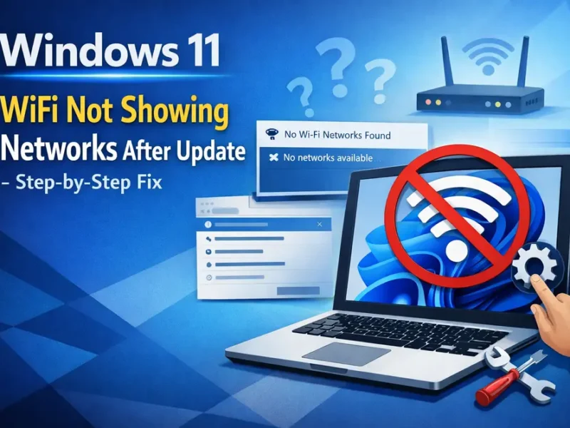 Windows 11 WiFi Not Showing Networks After Update – Step-by-Step Fix